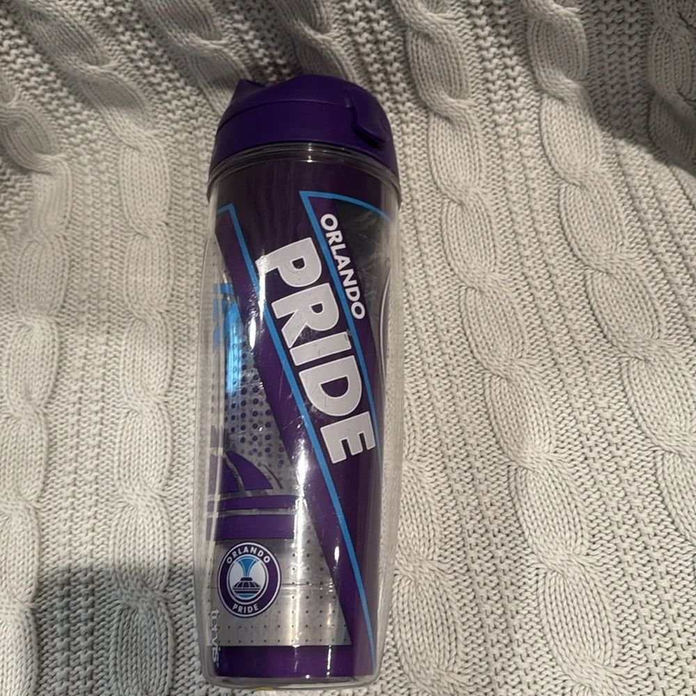 Tervis purple Orlando Pride travel tumbler 24 oz with lid